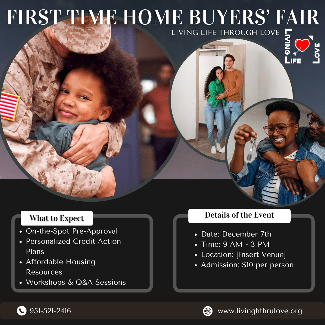 A flyer for the first time home buyers fair.